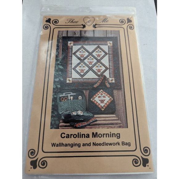 Thee & Me vintage quilt pattern Carolina Morning wall hanging needlework bag - Picture 1 of 2